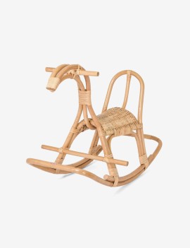Cane rattan rocking horse