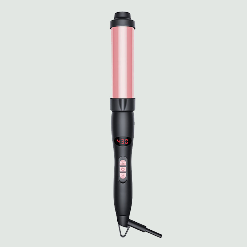 Professional LCD display rotating curling iron