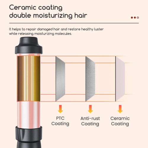 Professional LCD display rotating curling iron