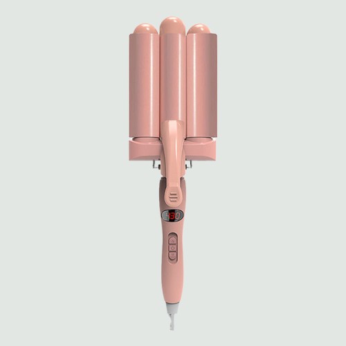 New three-barrel ceramic oscillating curling iron