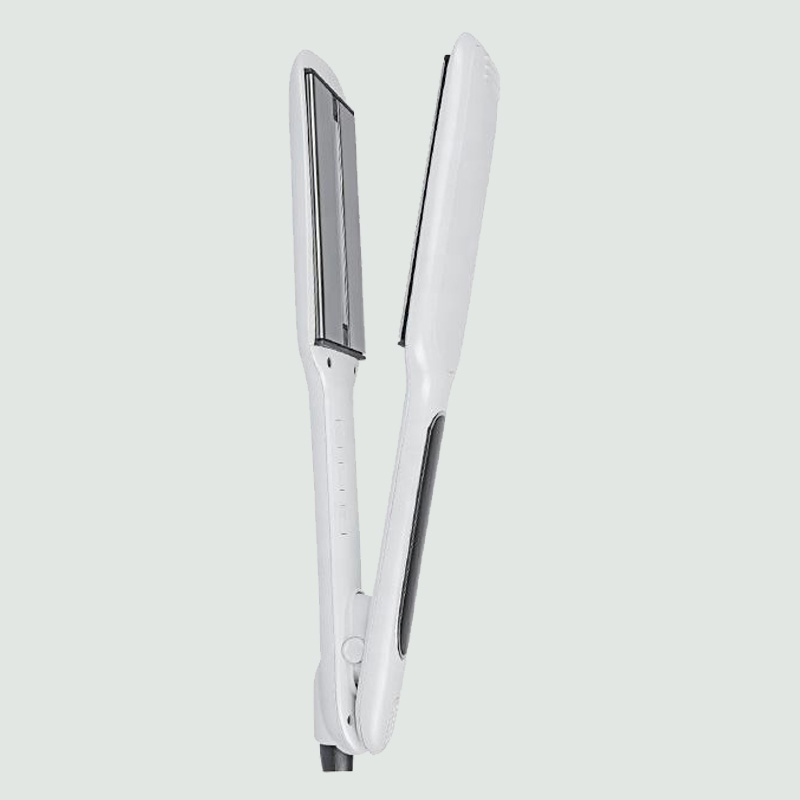 Professional wide-plate titanium infrared hair straightener