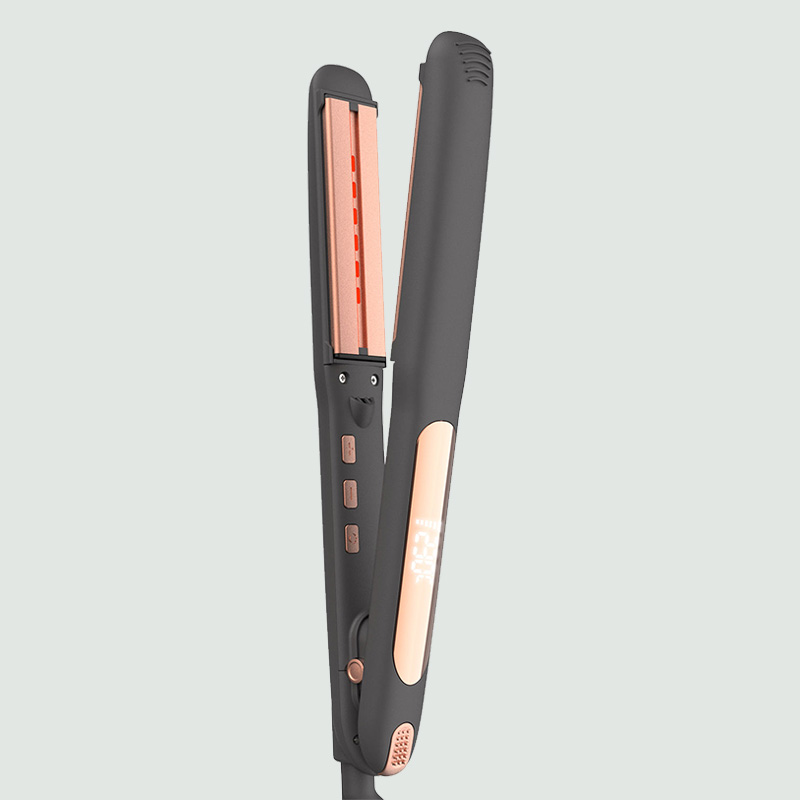 Electric ceramic LCD hair straightener