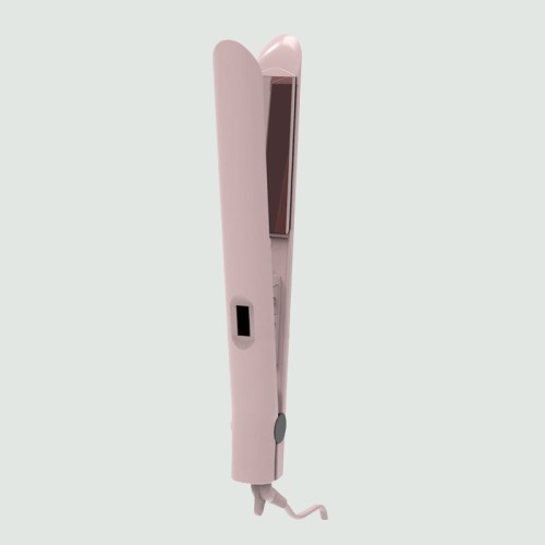 Pink Fast-heating ceramic hair straightener