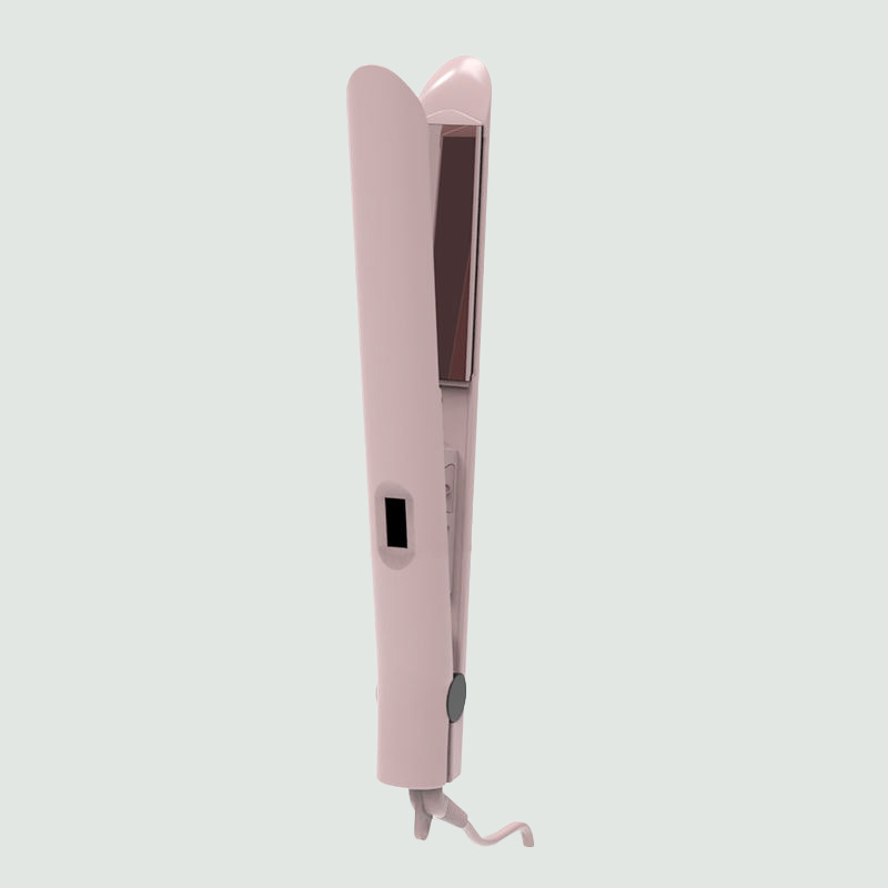 Pink Fast-heating ceramic hair straightener
