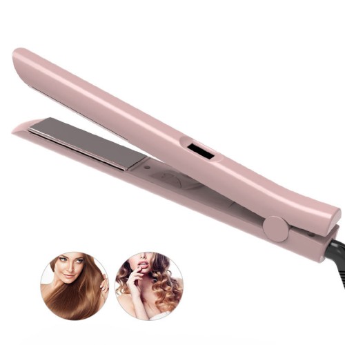 Pink Fast-heating ceramic hair straightener