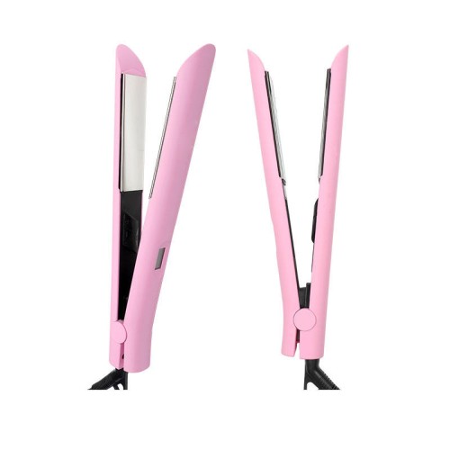 Titanium ceramic LCD electric hair curler and straightener
