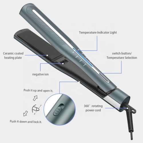 Portable PTC ceramic heating hair straightener