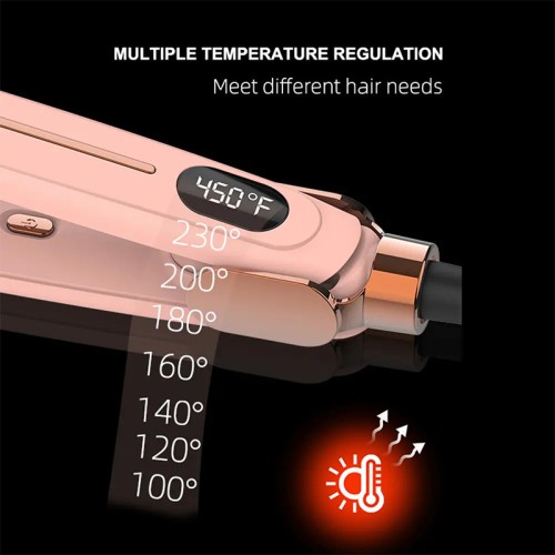 Professional 2-in-1 Flat Iron Infrared Hair Straightener