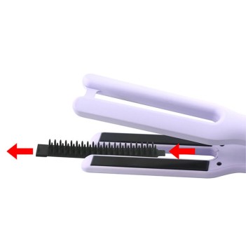 Portable titanium hair straightening comb