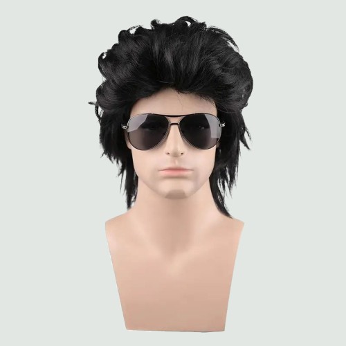 Heavy metal/punk style men's synthetic wig