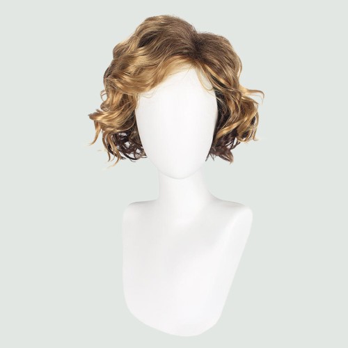 Platinum layered wavy men's synthetic wig