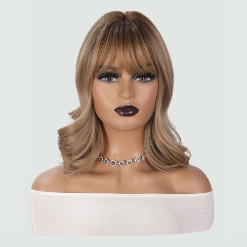 High-temperature resistant short curly bob wig