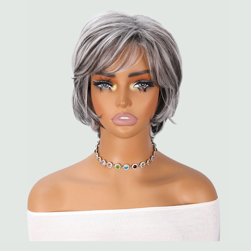 Vanilla milk tea gradient short hair