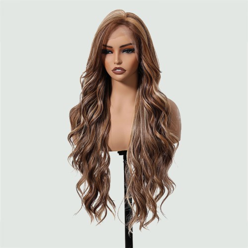 High-density Japanese-style lace front curly wig