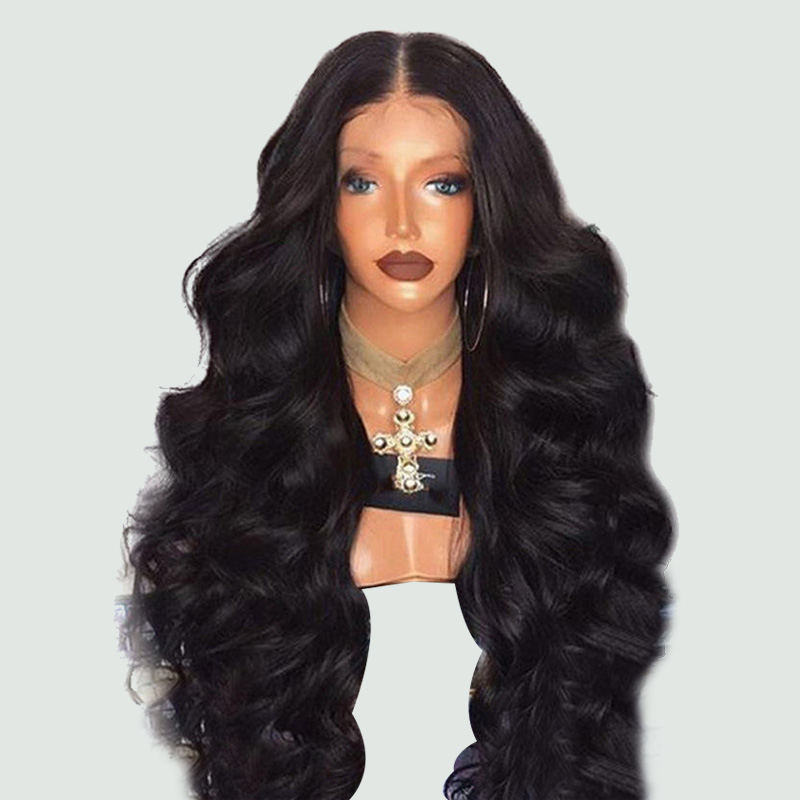 Lace-front voluminous long curly wig